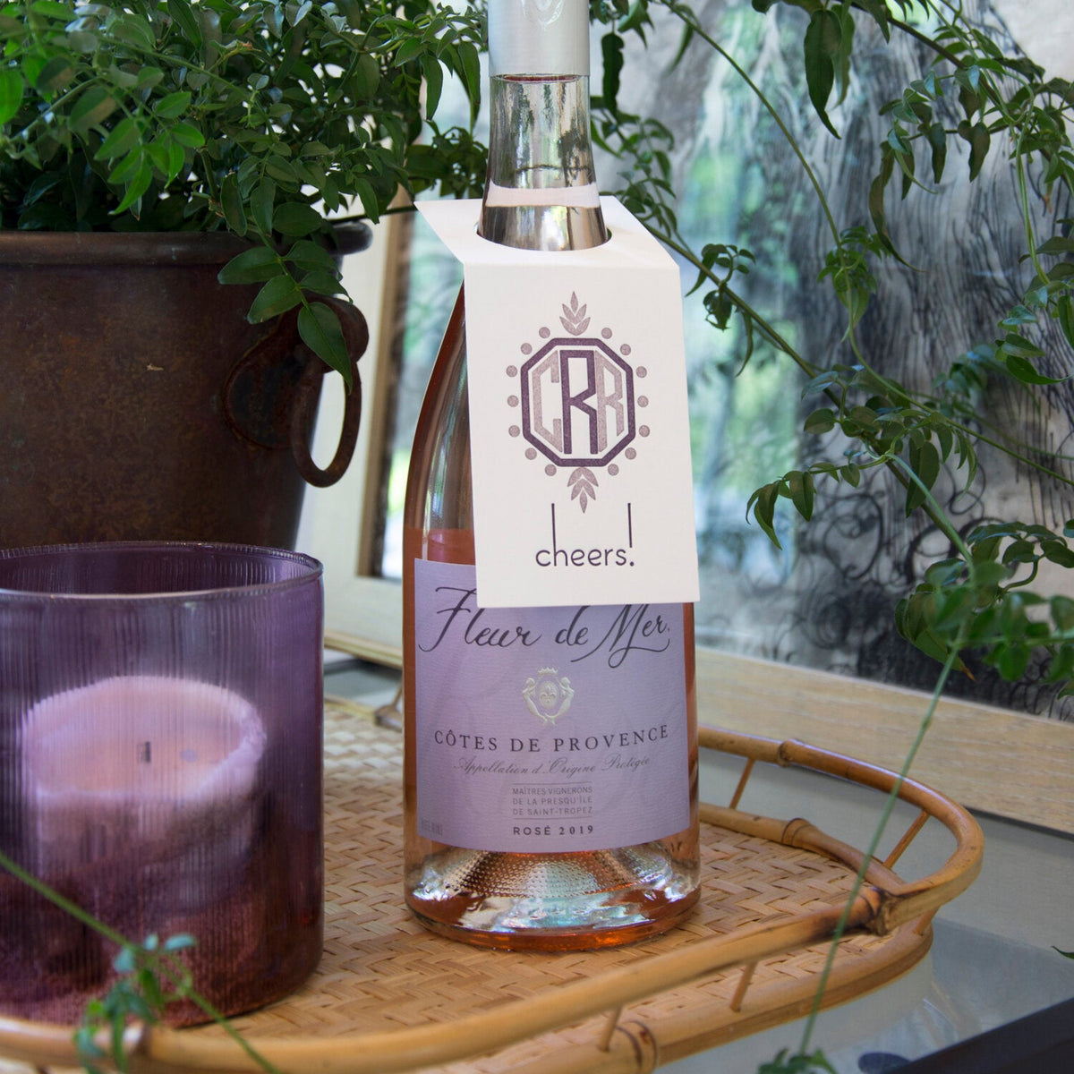 Monogram Wine Tag WT380