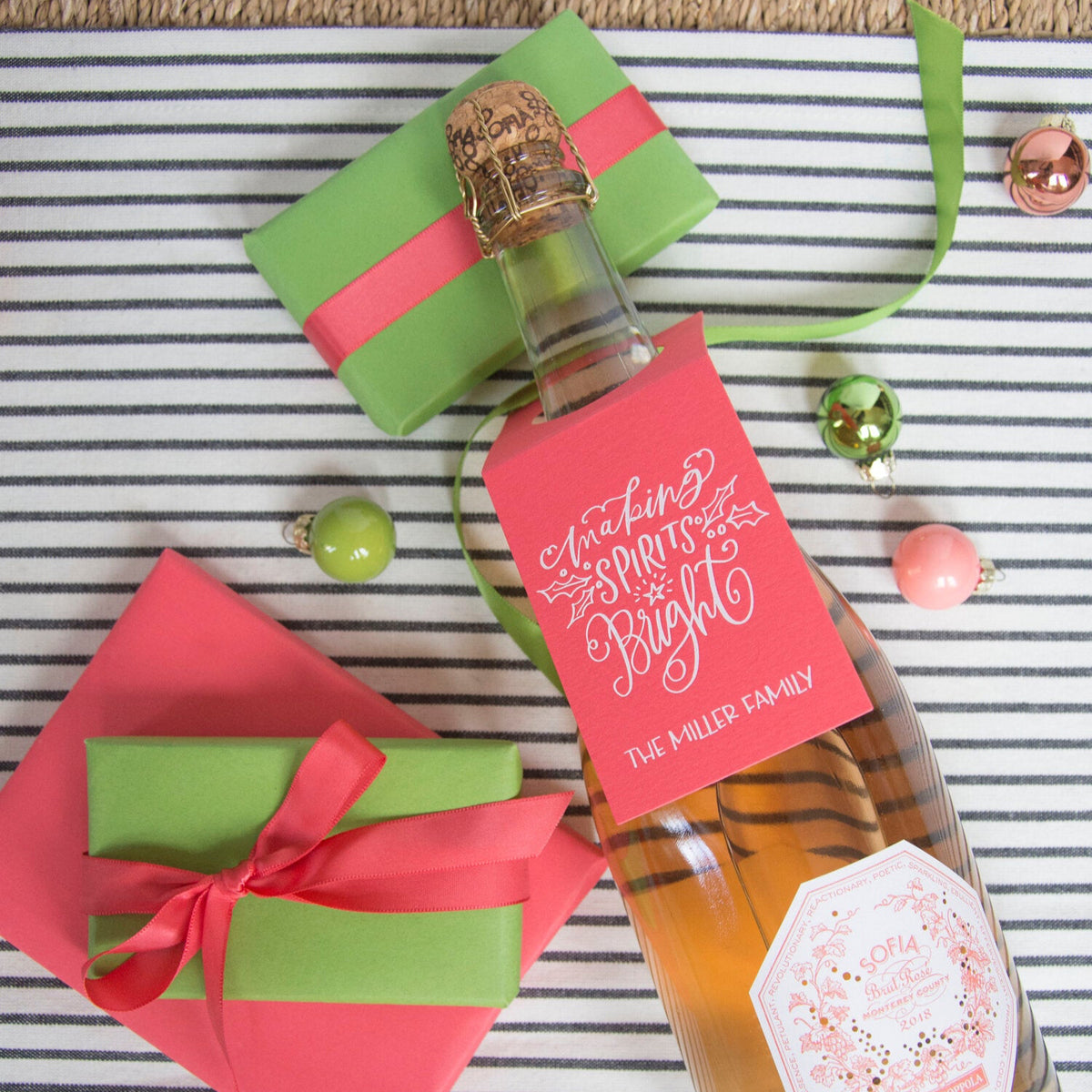 Making Spirits Bright Wine Tag WT411