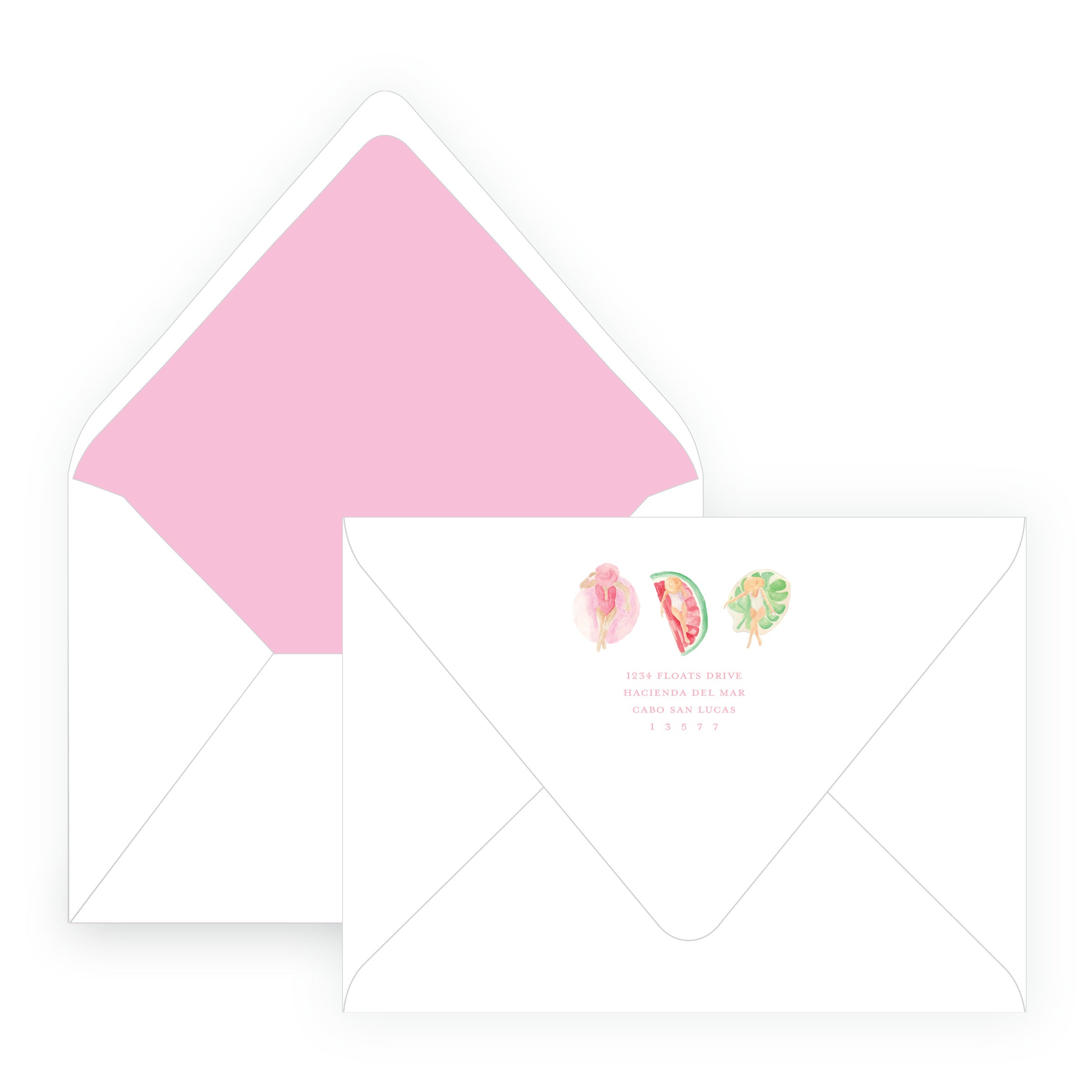 Floats & Féte Pink Bachelorette Invitation