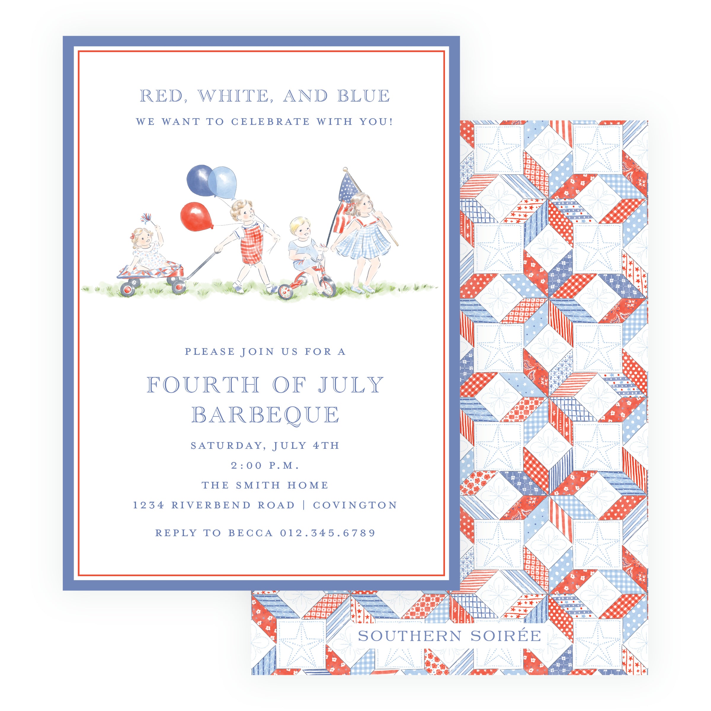 Sweet Liberty Americana Children’s Parade Invitation