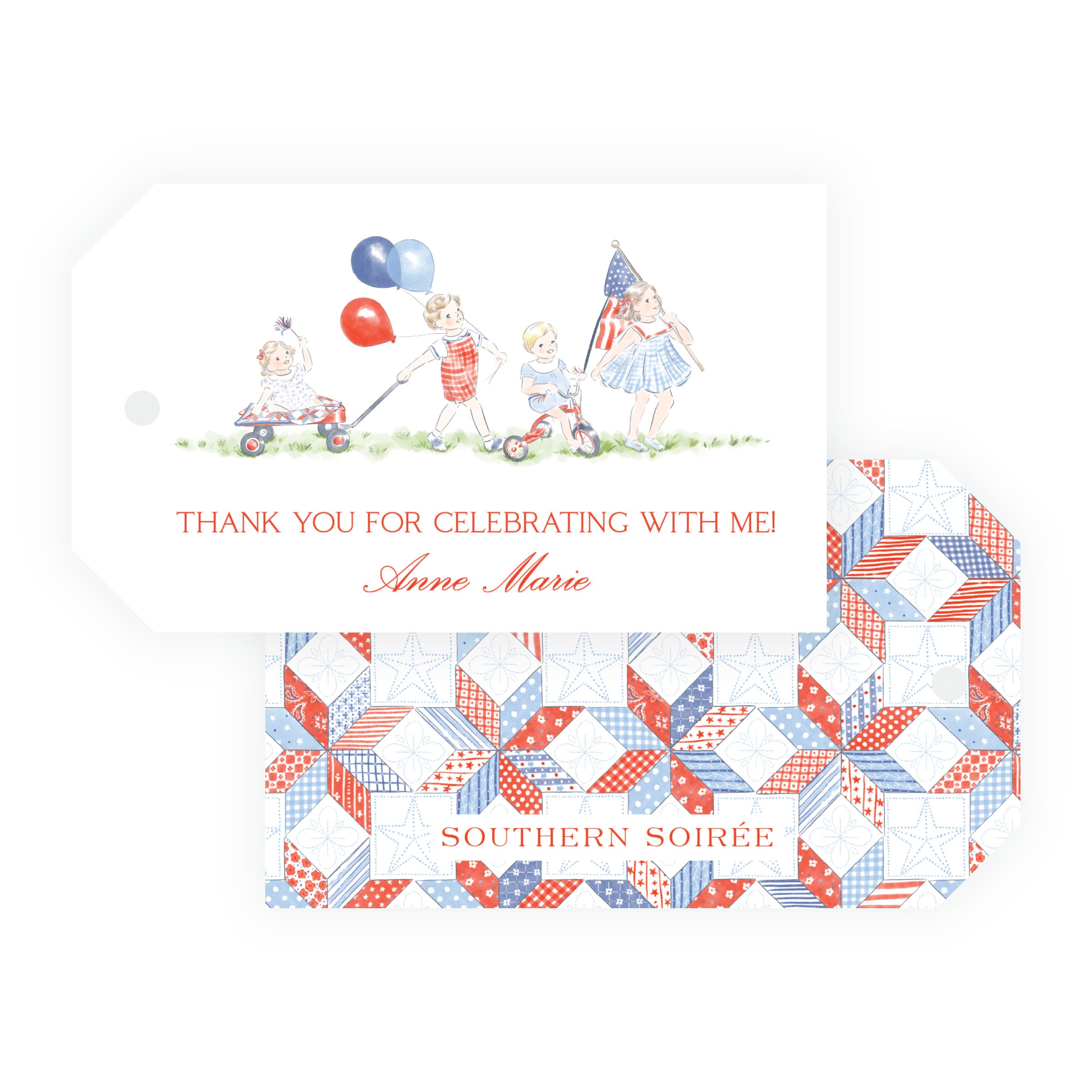 Sweet Liberty Parade Gift Tag Horizontal  [2.375x4]