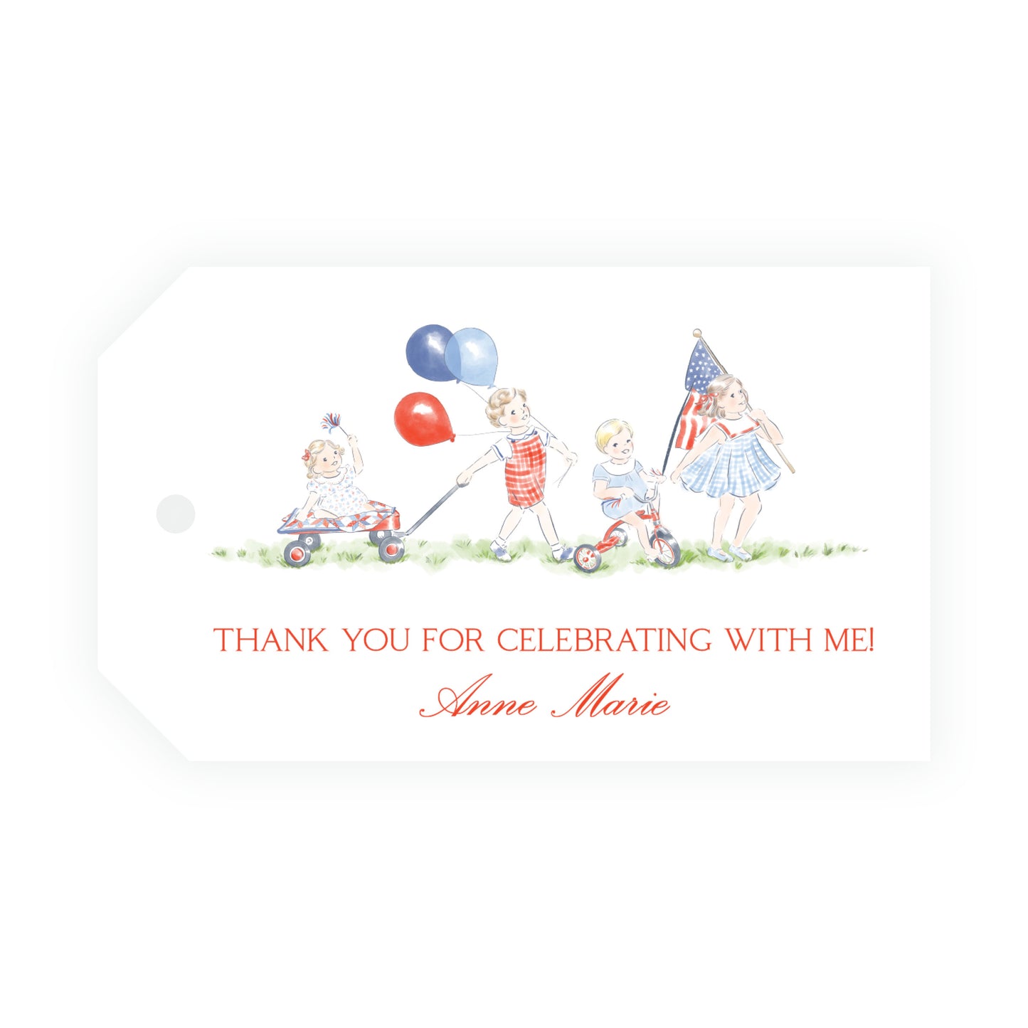 Sweet Liberty Parade Gift Tag Horizontal  [2.375x4]