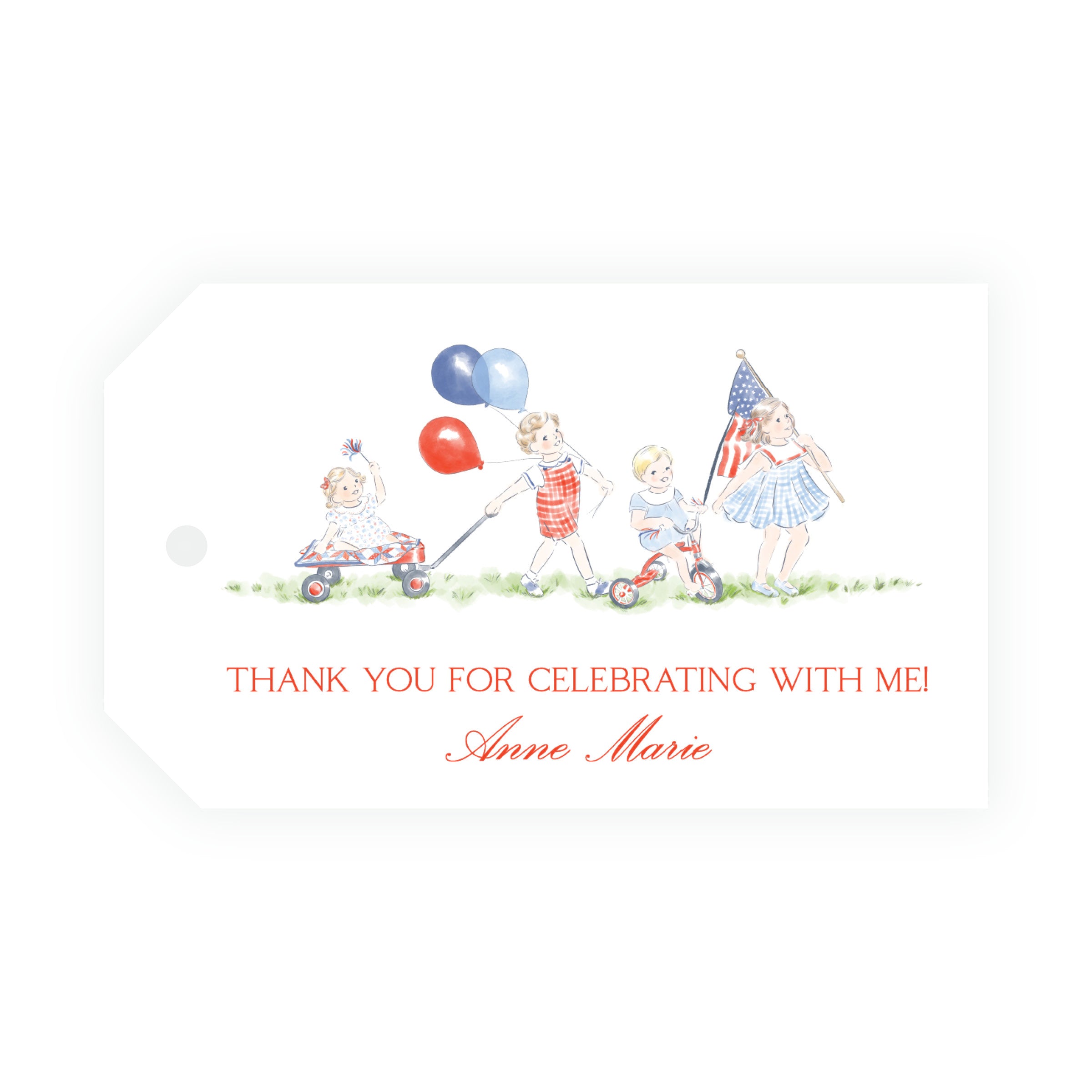 Sweet Liberty Parade Gift Tag Horizontal  [2.375x4]