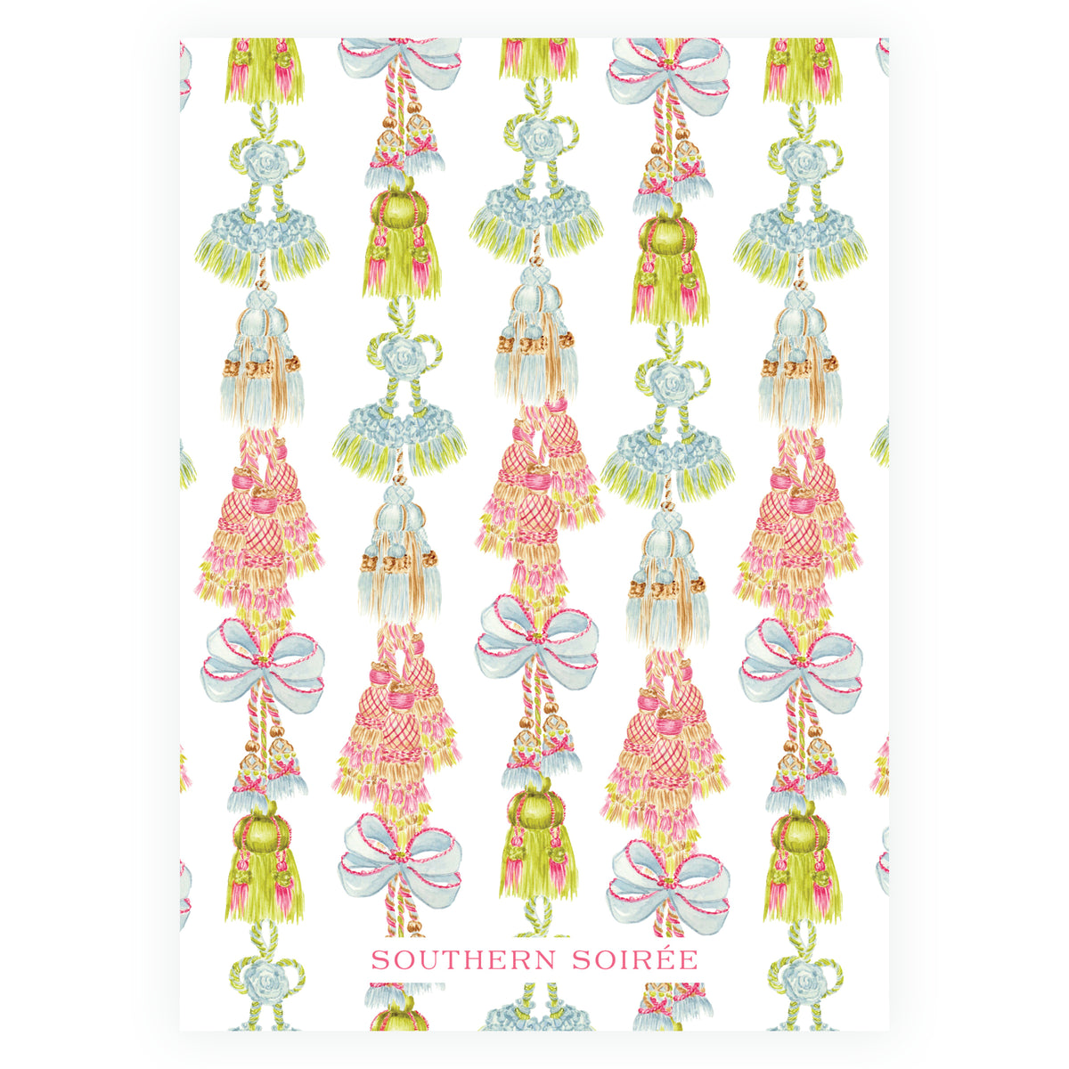 Regency Tassels Trim Christmas Photo Card