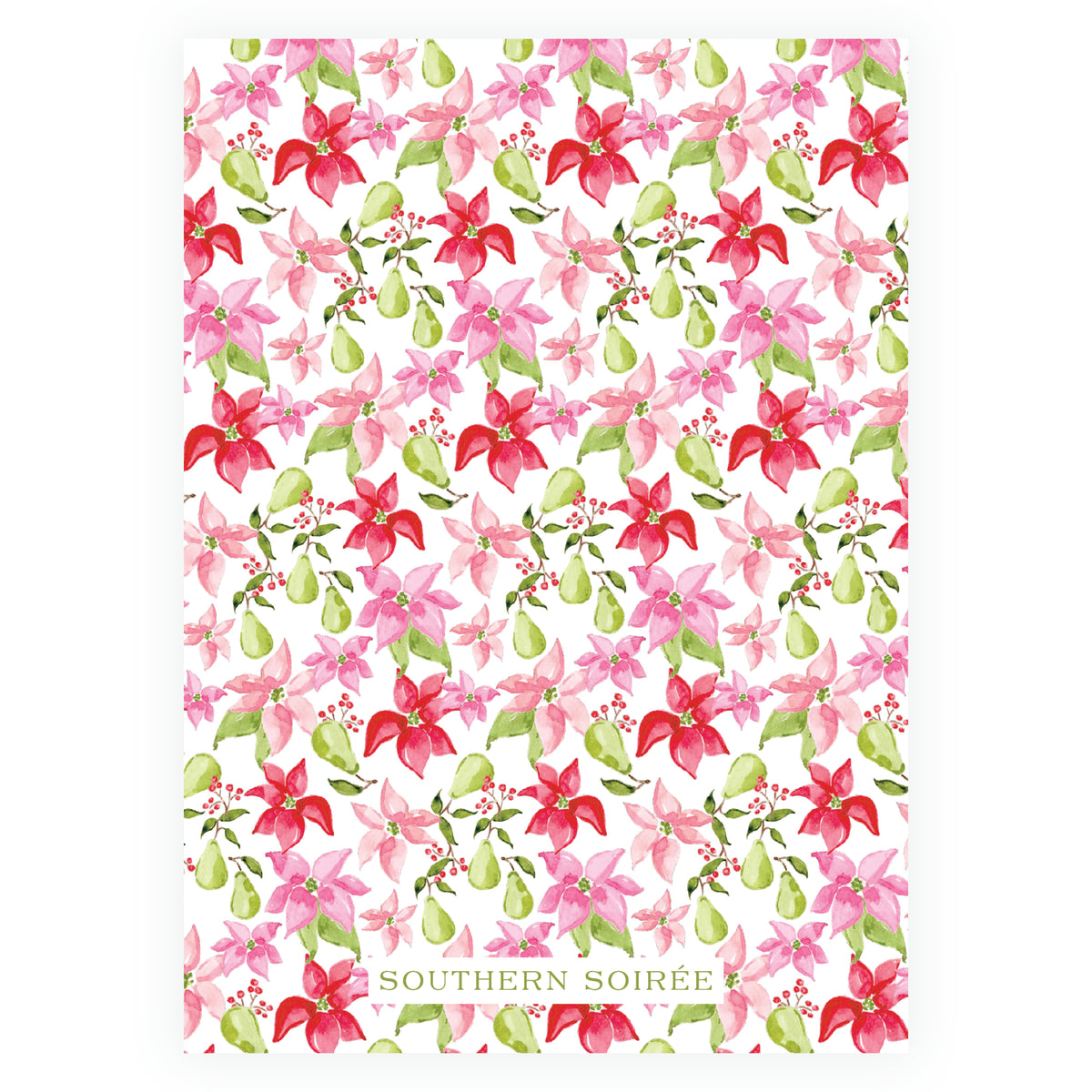 Poinsettia Garden Christmas Luncheon Invitation
