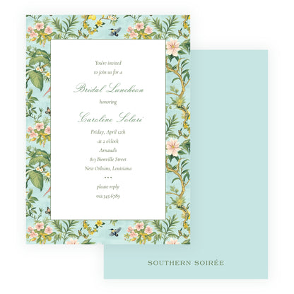 Vintage Tropical Chinoiserie Invitation
