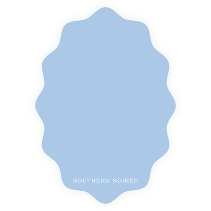 Sweet Liberty Toddler Girl and Balloons Wavy Oval Invitation