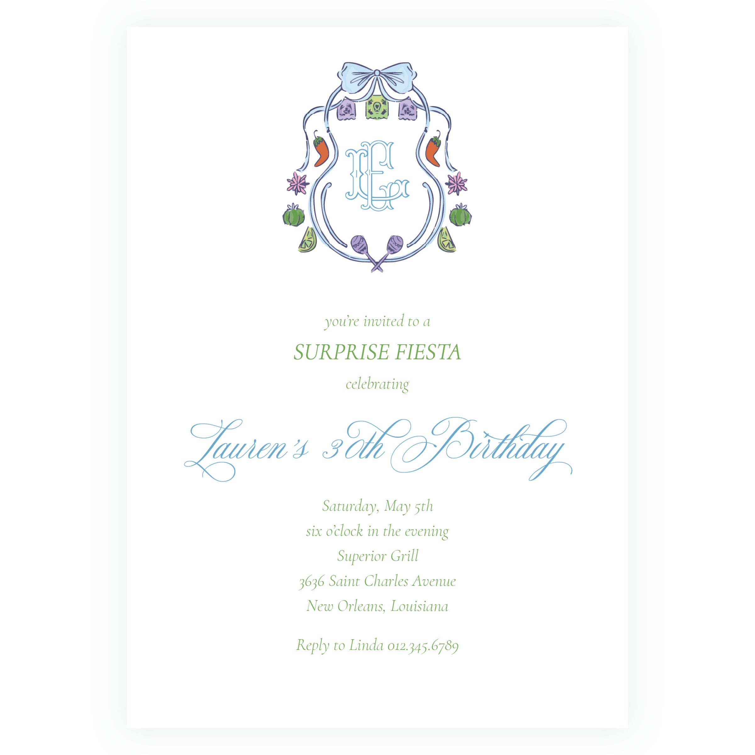 Fiesta Crest Invitation