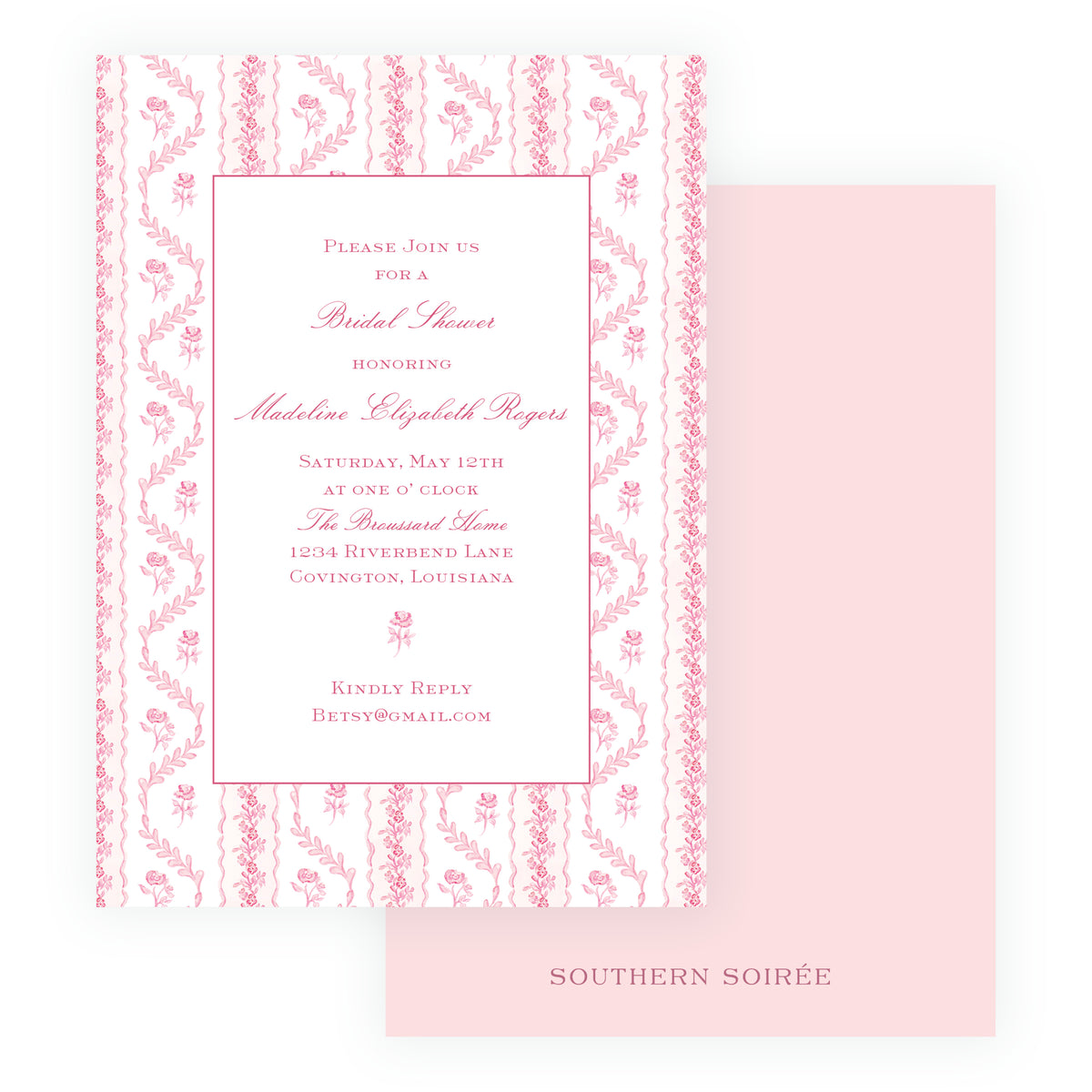 Pinkies Out Pink Invitation