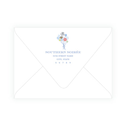 Sport Balloons Gingham Invitation