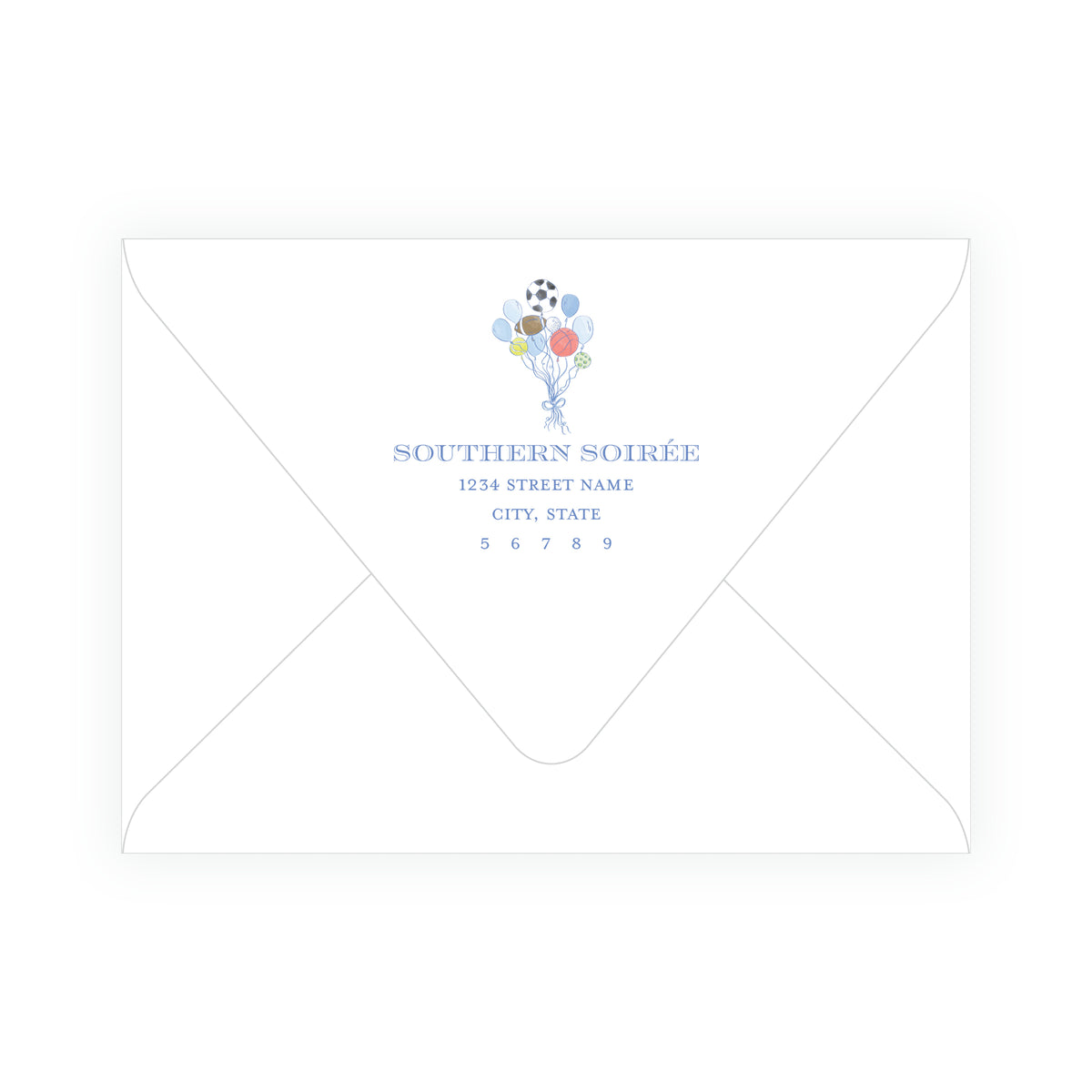 Sport Balloons Landscape Invitation