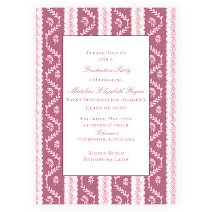 Pinkies Out Pink on Pink Invitation
