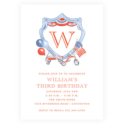 Sweet Liberty Crest Invitation