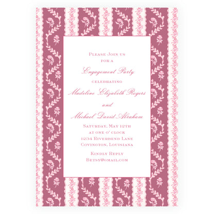 Pinkies Out Pink on Pink Invitation