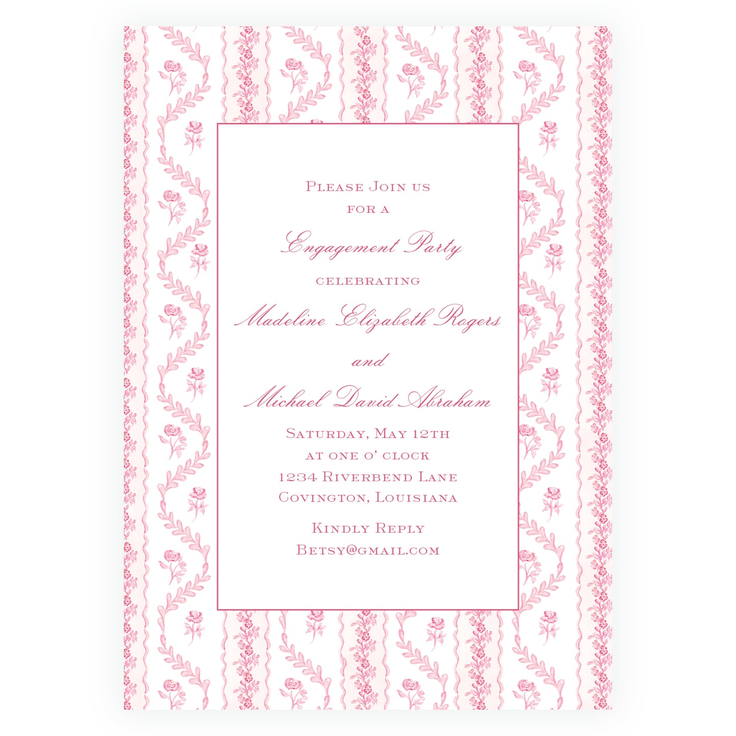 Pinkies Out Pink Invitation
