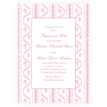 Pinkies Out Pink Invitation
