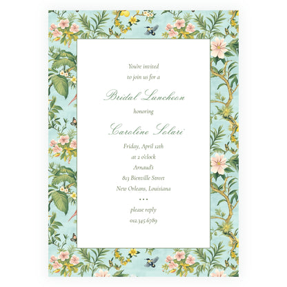 Vintage Tropical Chinoiserie Invitation
