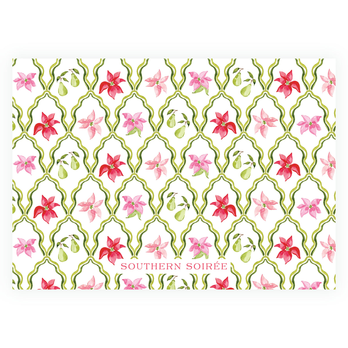 Poinsettia Garden Landscape Christmas Photo Card