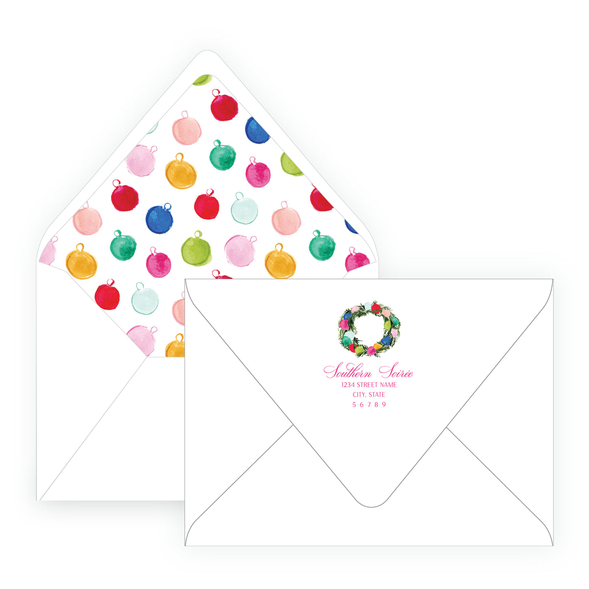 Vintage Cheer Ornament Tree Holiday Photo Card