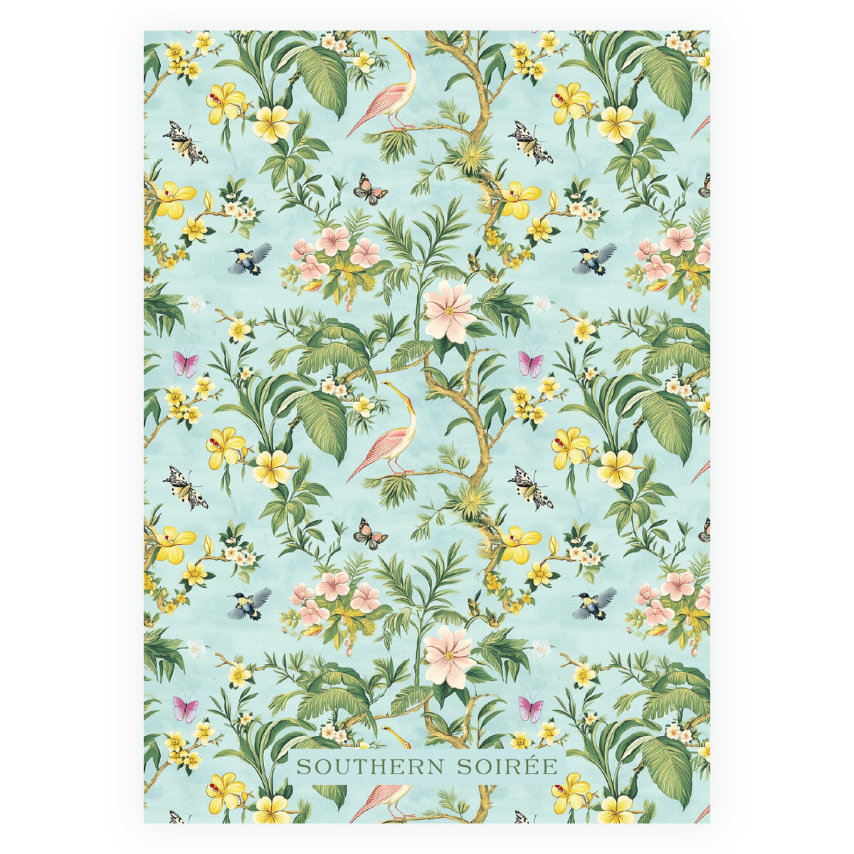 Vintage Tropical Chinoiserie Invitation