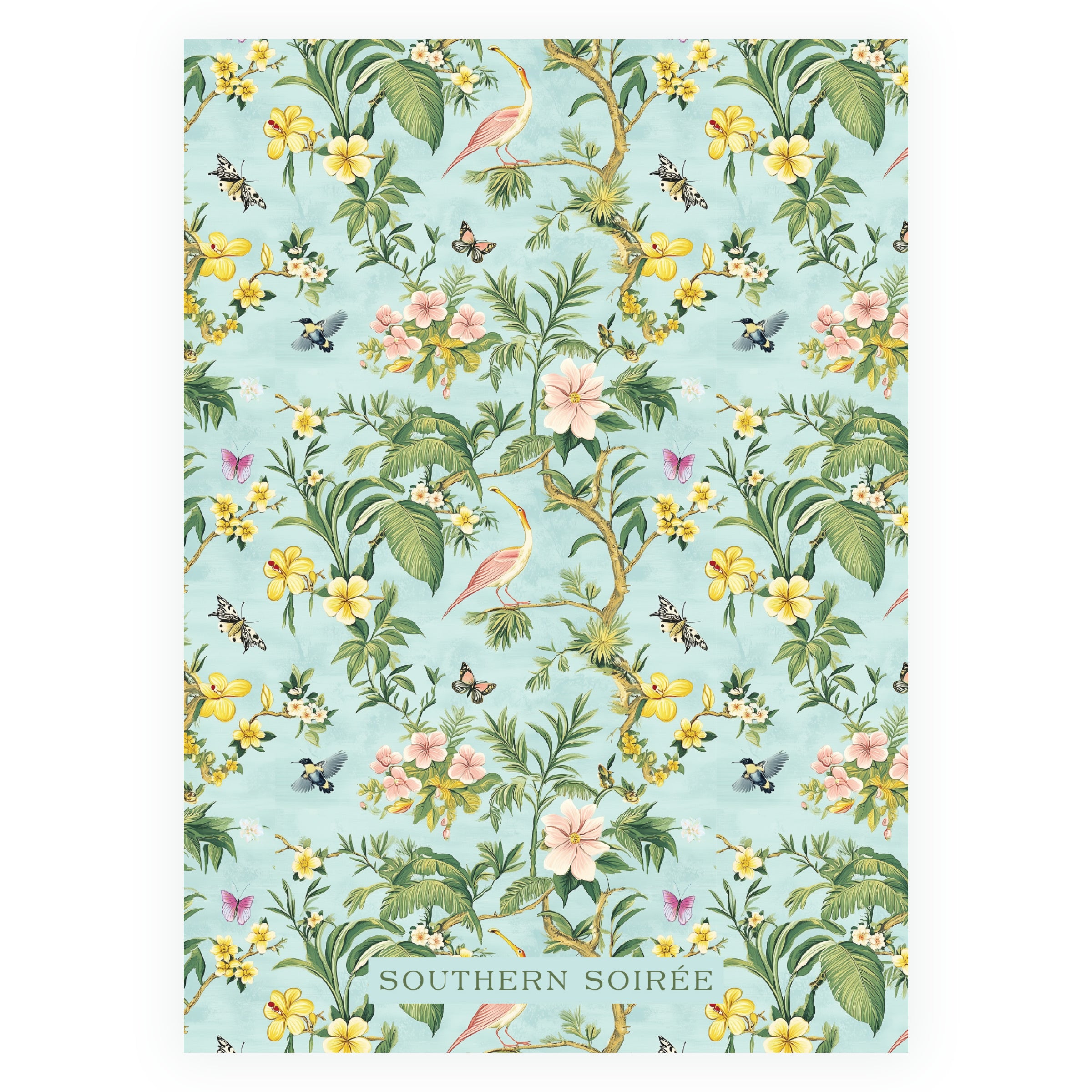 Vintage Tropical Chinoiserie Invitation
