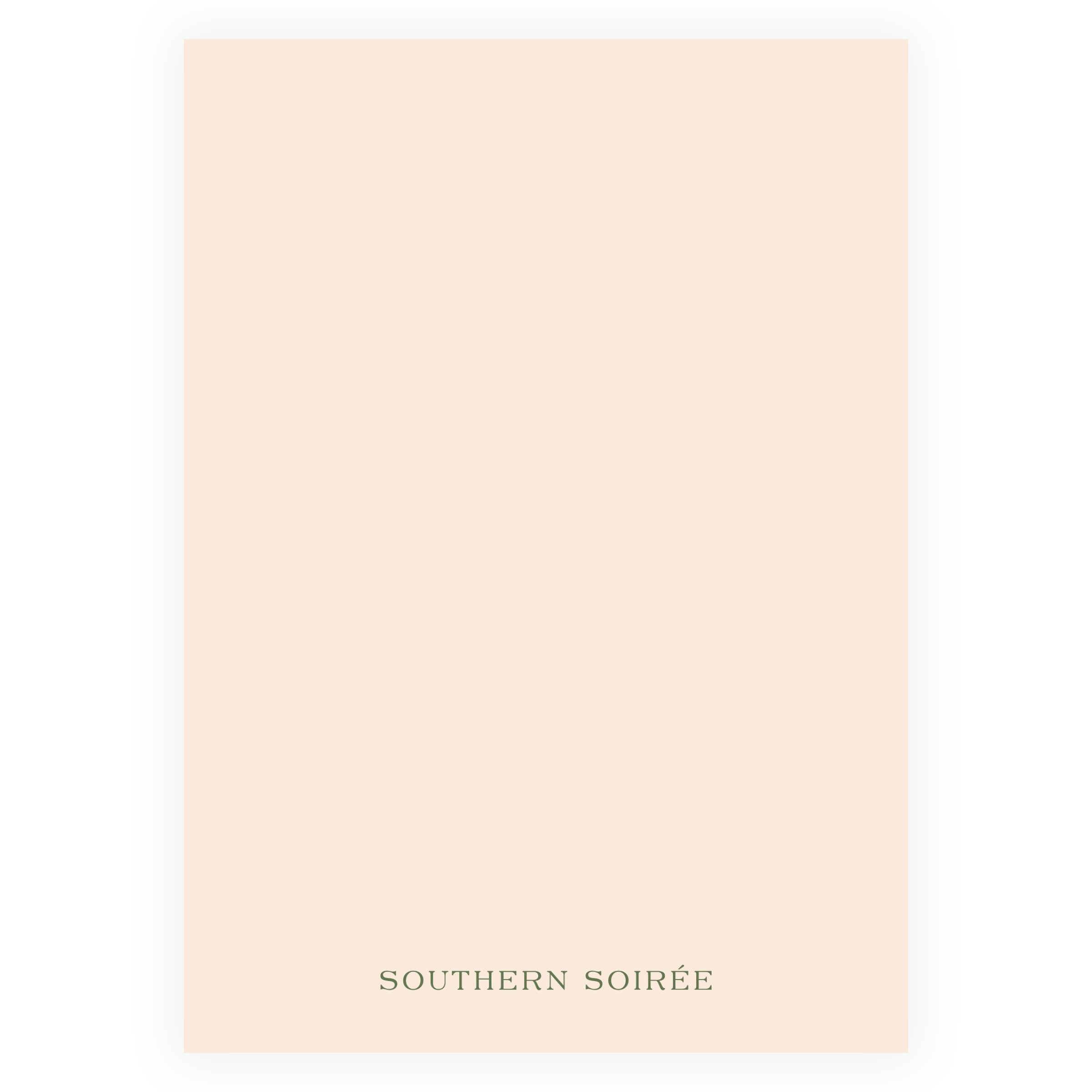 Vintage Peach Chinoiserie Wavy Border Invitation