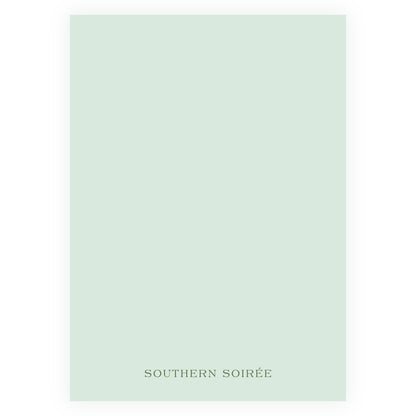 Vintage Green Chinoiserie Wavy Border Invitation