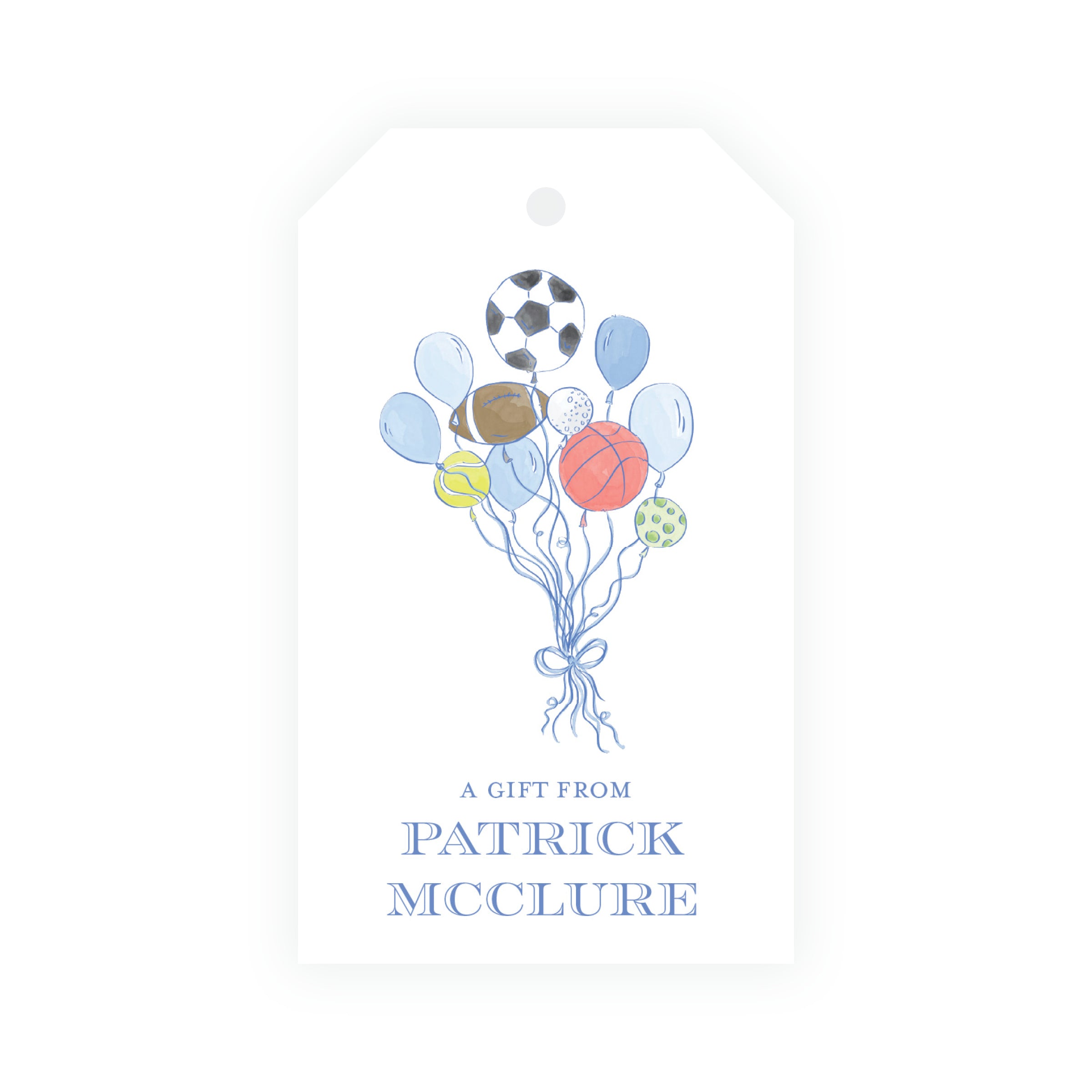 Sport Balloons Gift Tag