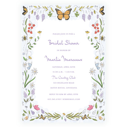 Butterfly Garden Invitation