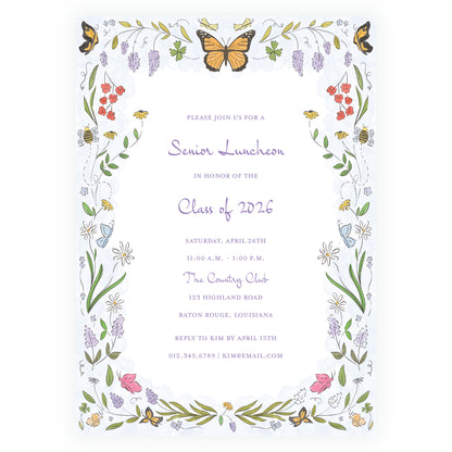 Butterfly Garden Invitation