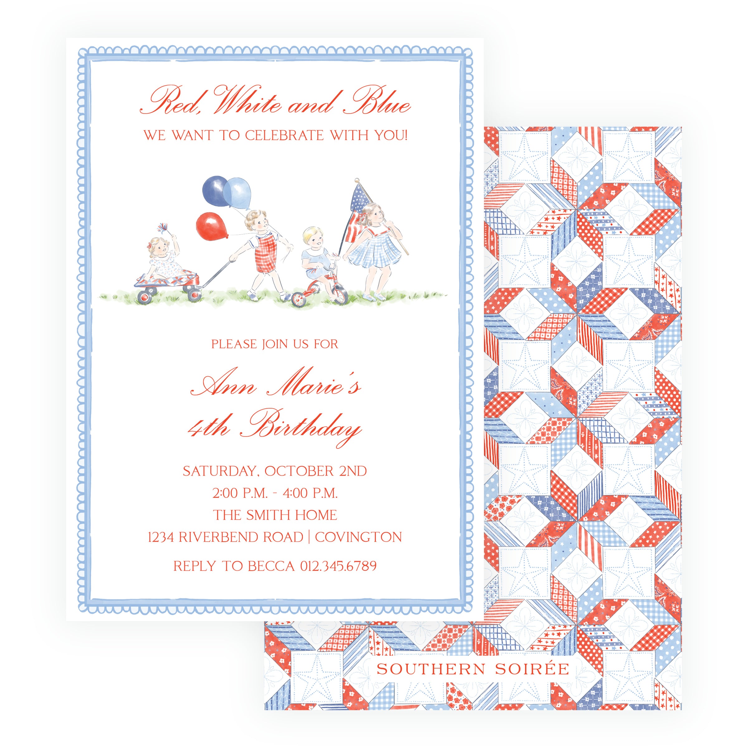 Sweet Liberty Parade Invitation