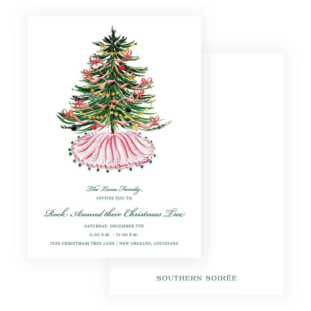 Festive Fir Christmas Party Invitation