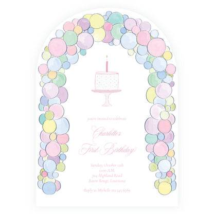 Pastel Balloon Arch Invitation