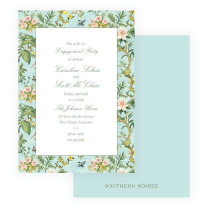 Vintage Tropical Chinoiserie Invitation