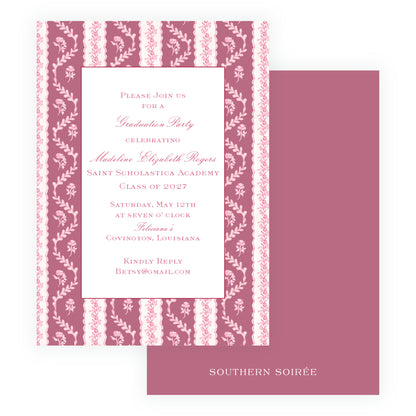 Pinkies Out Pink on Pink Invitation