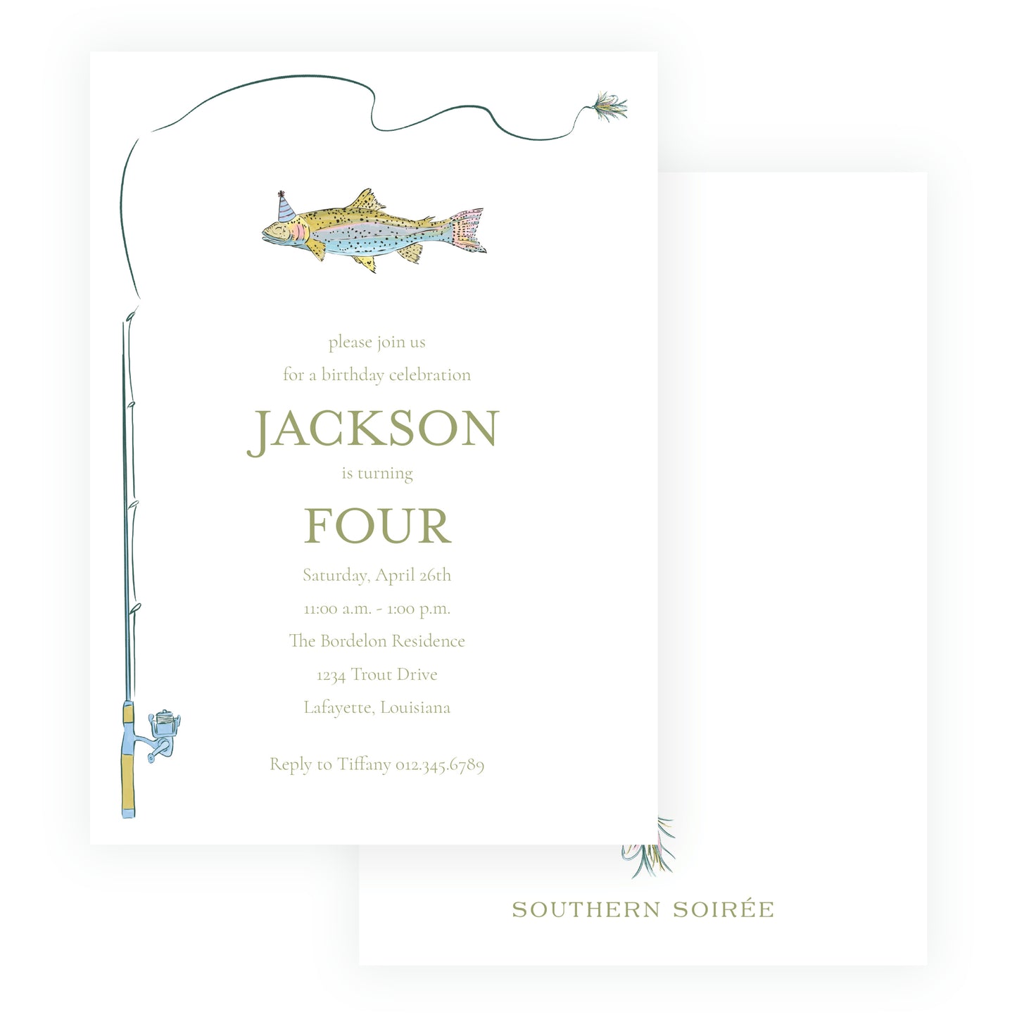 Rainbow Trout Reel Invitation