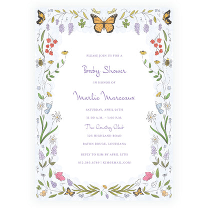 Butterfly Garden Invitation