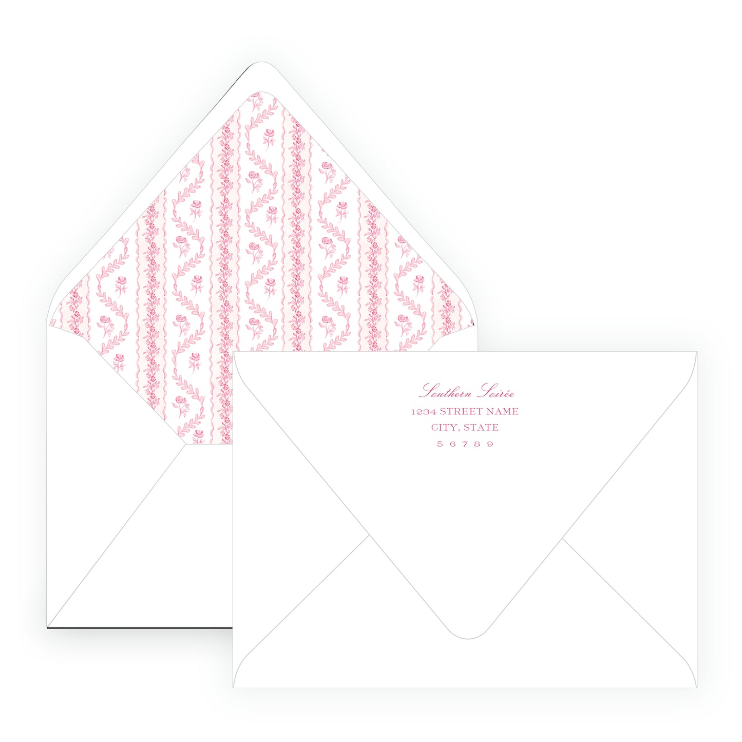 Pinkies Out Pink Invitation