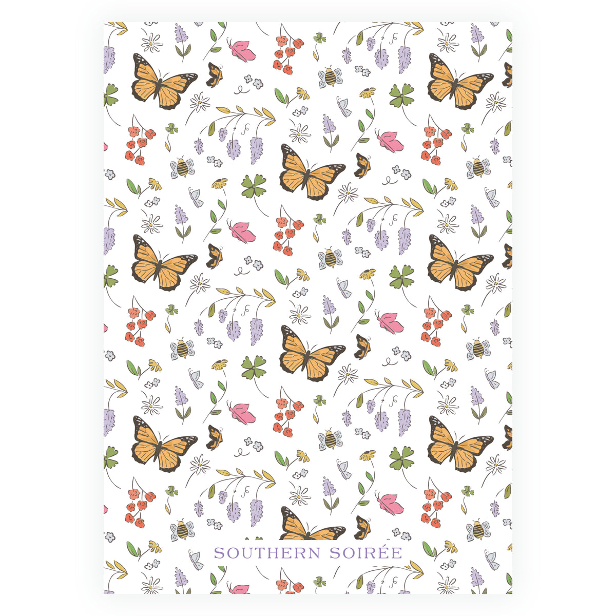 Butterfly Garden Crest Invitation