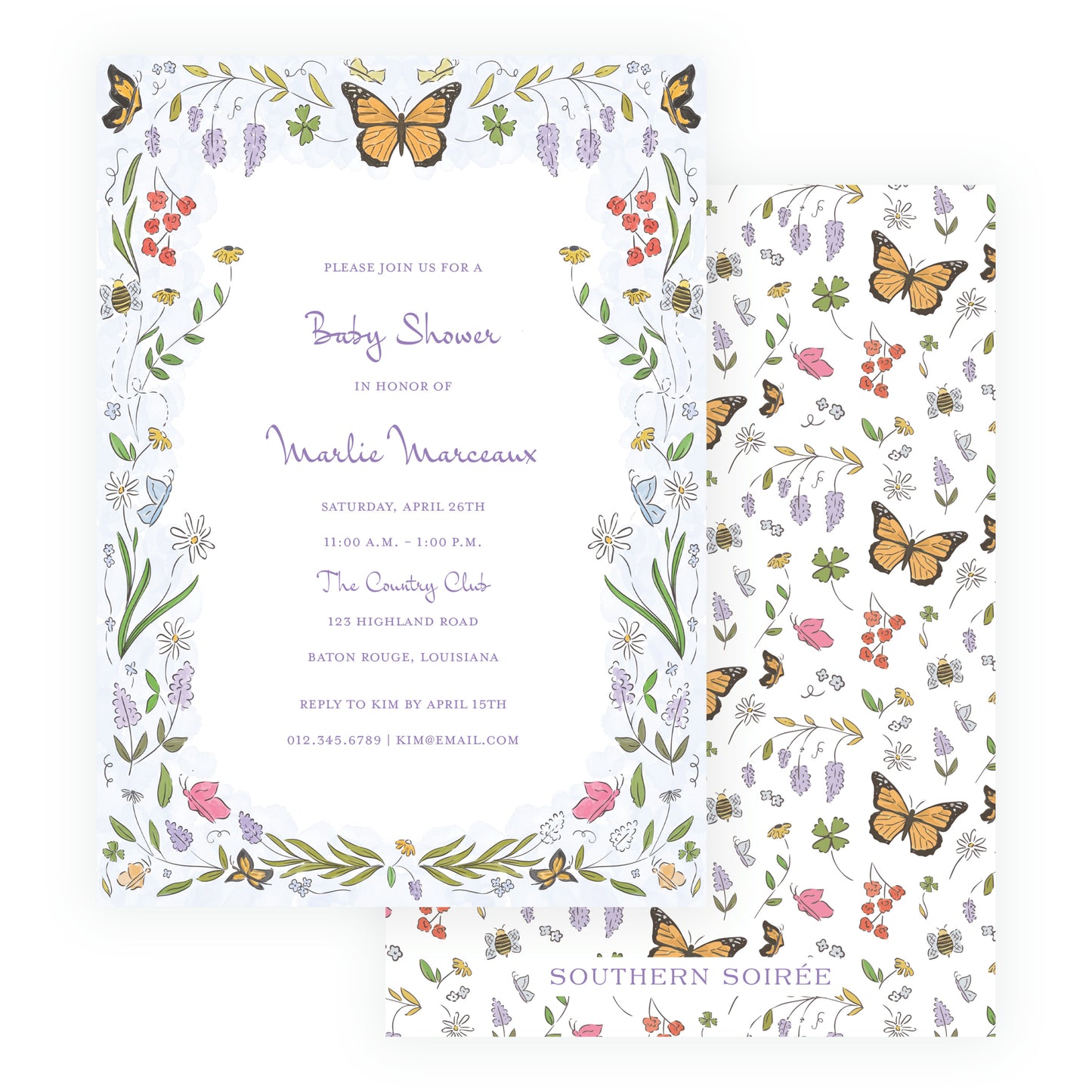 Butterfly Garden Invitation