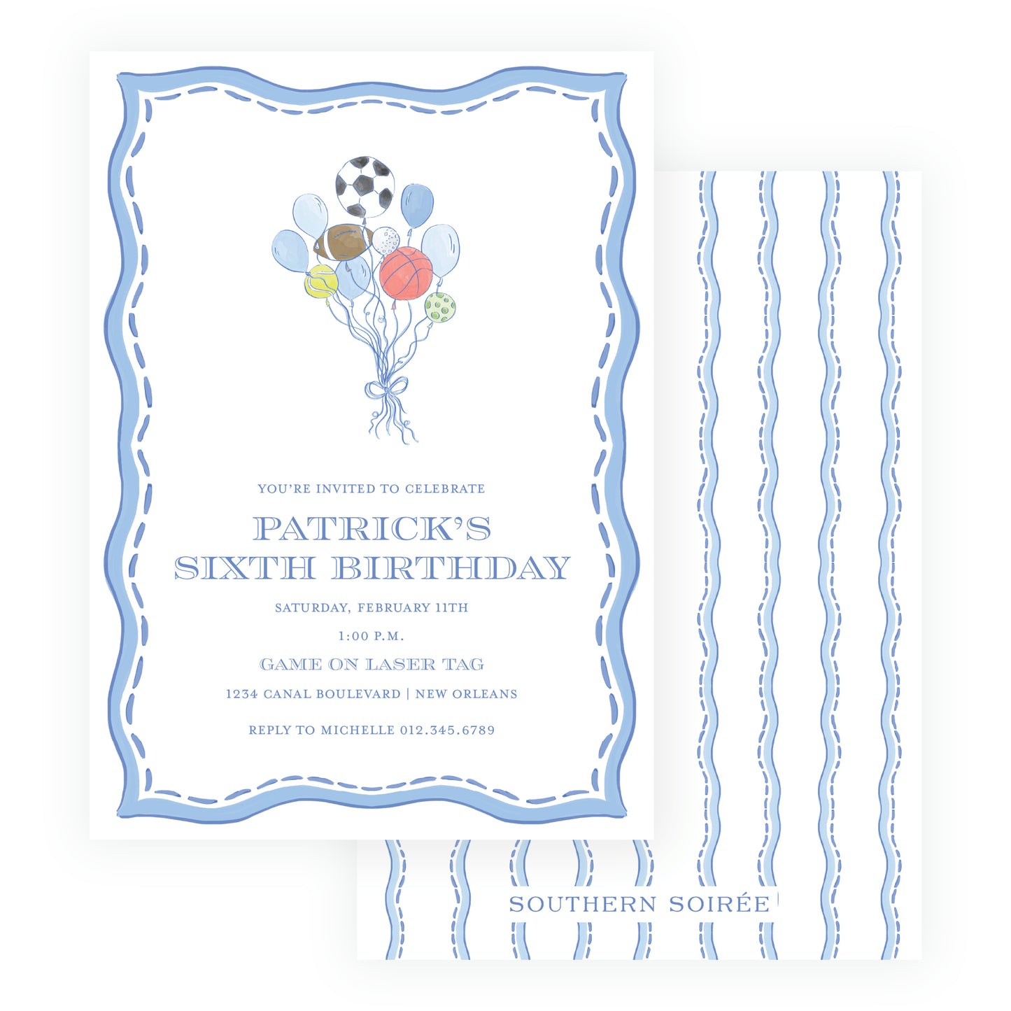 Sport Balloons Invitation