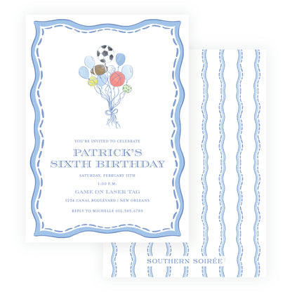 Sport Balloons Invitation