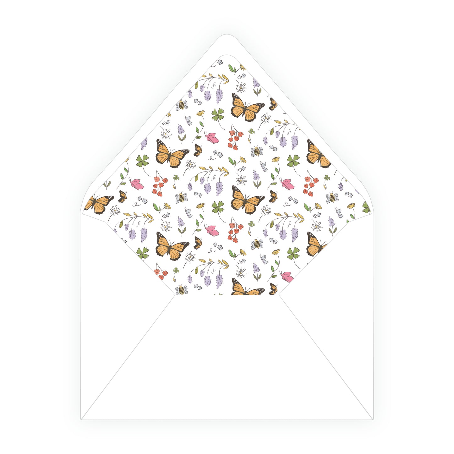 Butterfly Garden Crest Invitation