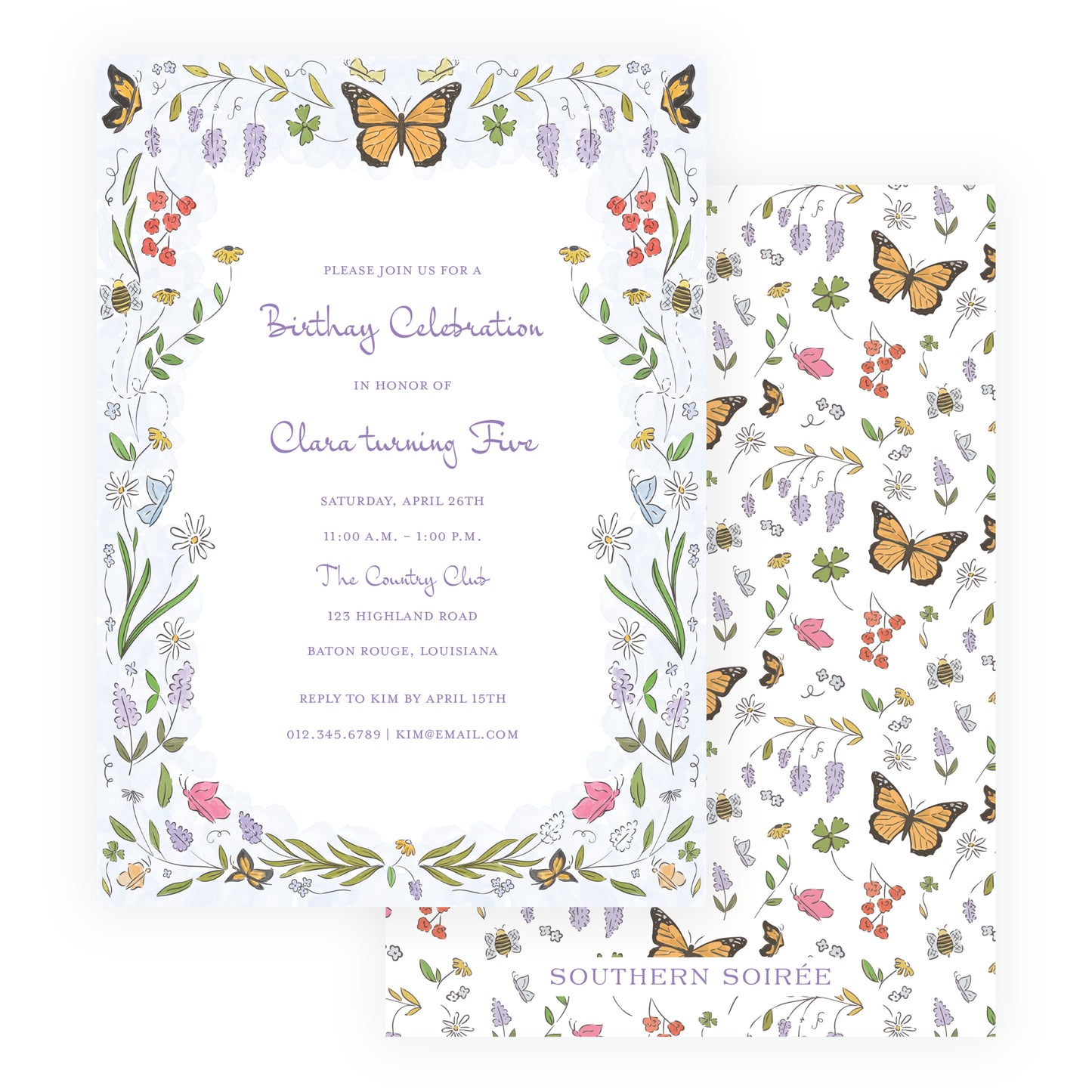 Butterfly Garden Invitation