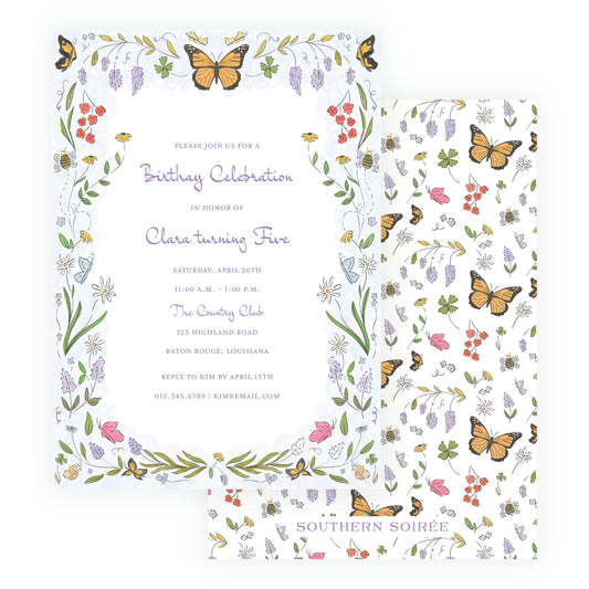 Butterfly Garden Invitation