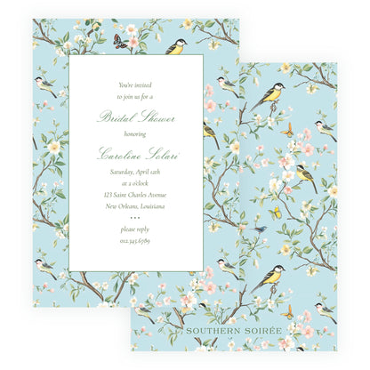 Vintage Blue Chinoiserie Invitation