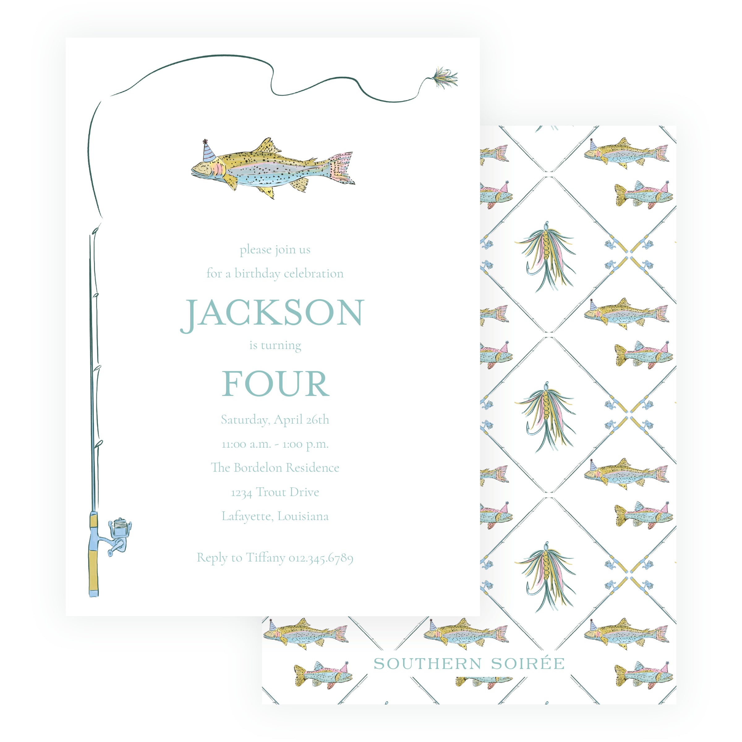 Rainbow Trout Reel Invitation
