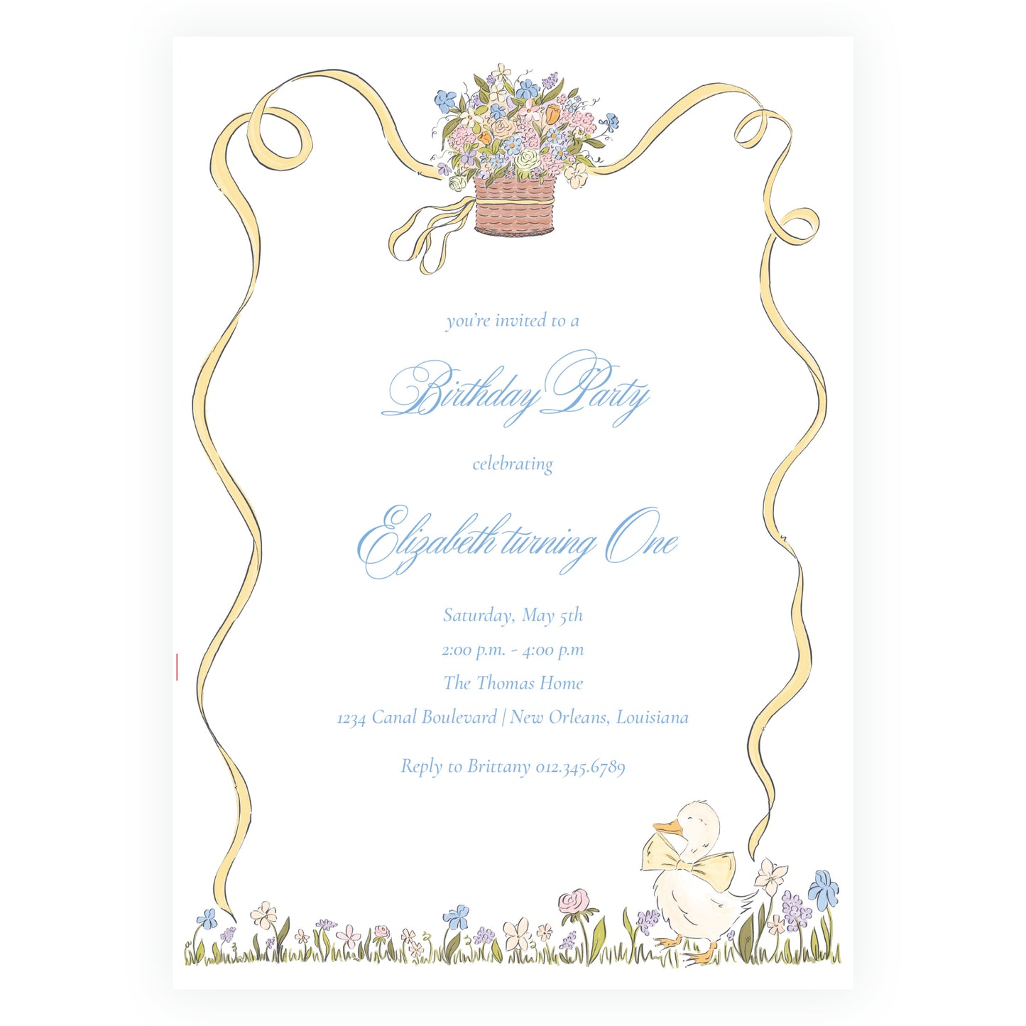 Duck Tails Invitation