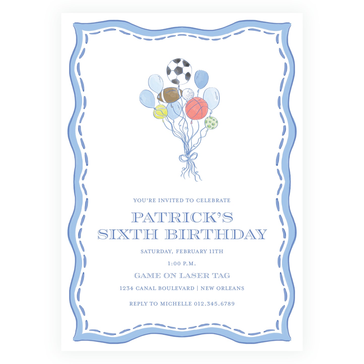 Sport Balloons Invitation