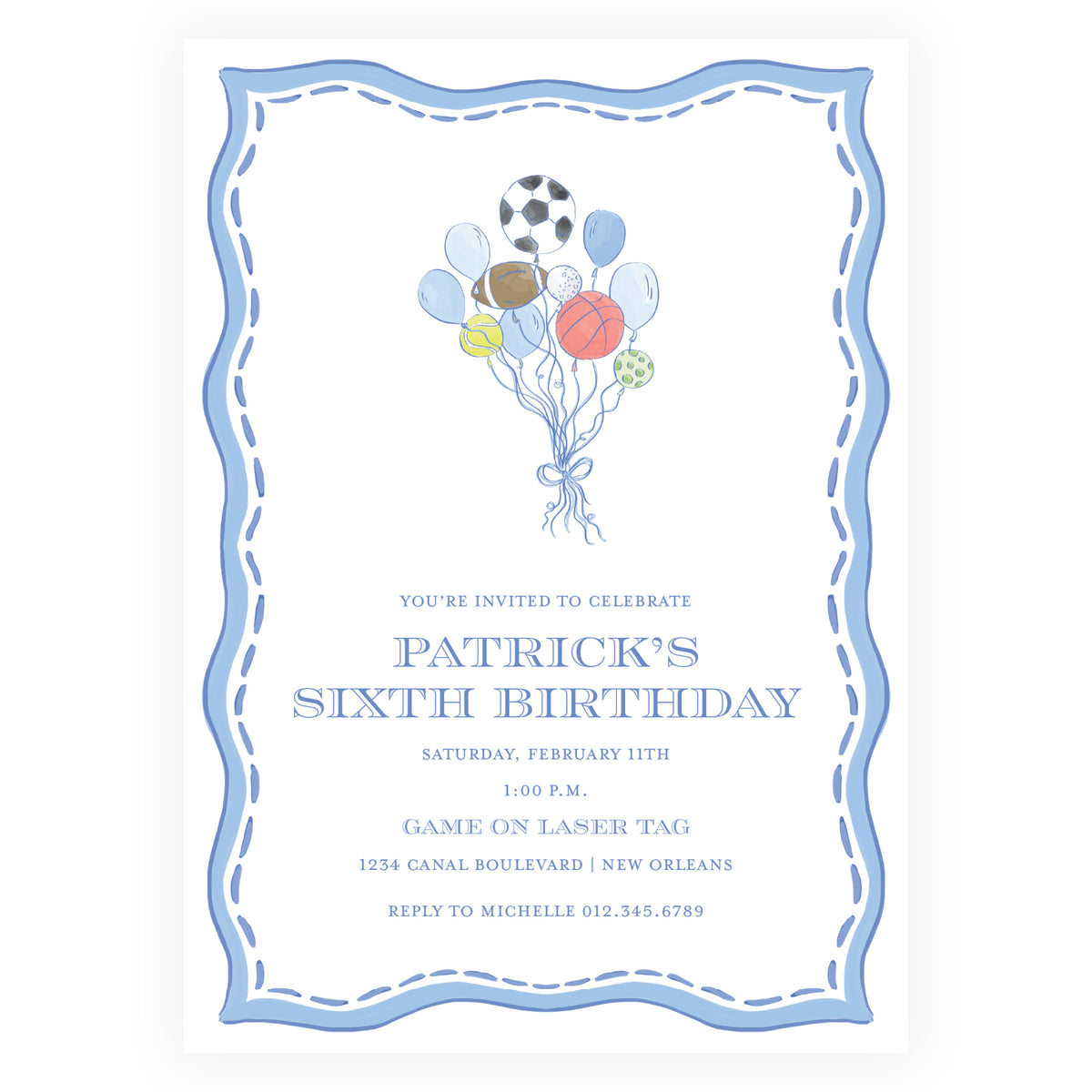 Sport Balloons Invitation